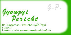 gyongyi pericht business card